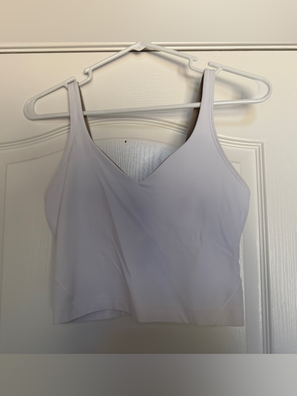 lululemon athletica Light Lavender V-Neck Cropped Tank